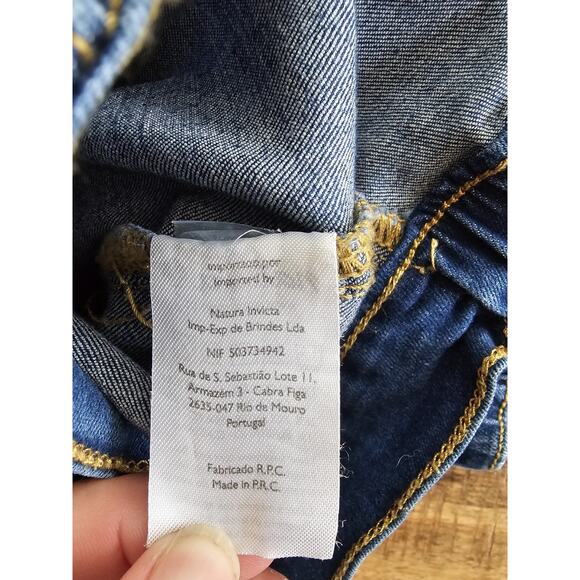 Natura Wide Leg Denim Jeans Women’s Size 44/XL High Rise Boho - Picture 6 of 7